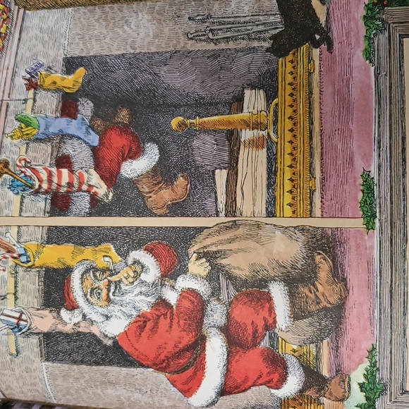 VTG "The Night Before Christmas" Book Children's Santa Story Clement C. Moore - Picture 12 of 17